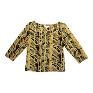 Vol.1 petite Shirt Womens Petites Sz PM‎ 3/4 Sleeve Acetate Stretch